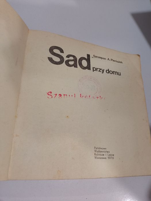 Prof. dr S. A. Pieniążek Sad przy domu