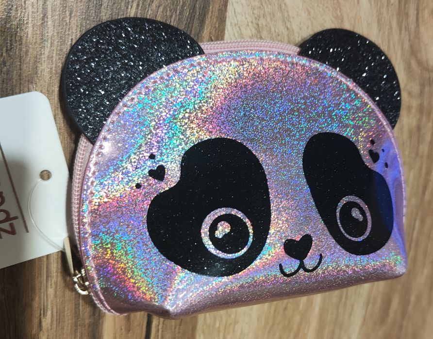 Portfelik dla dziewczynki Miś Holo Różowy