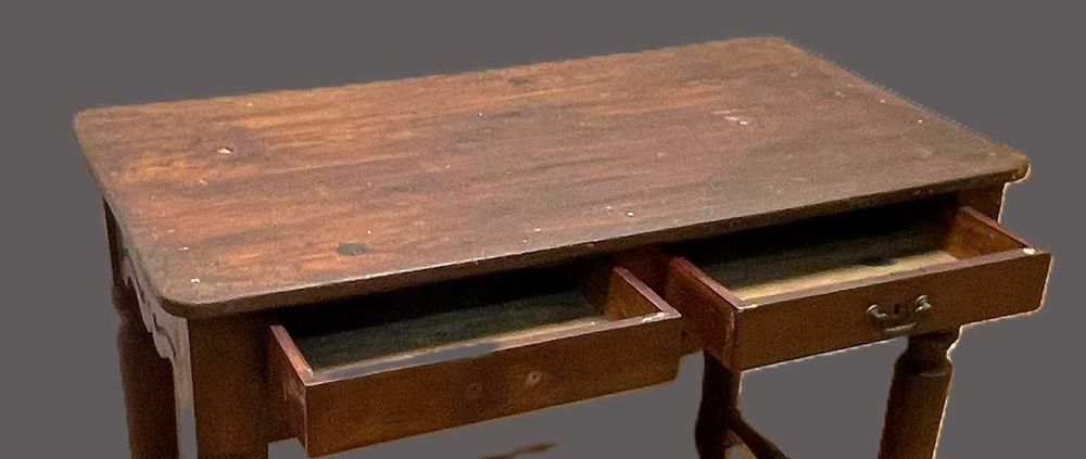 Secretaria rustica antiga, em carvalho, impecável!