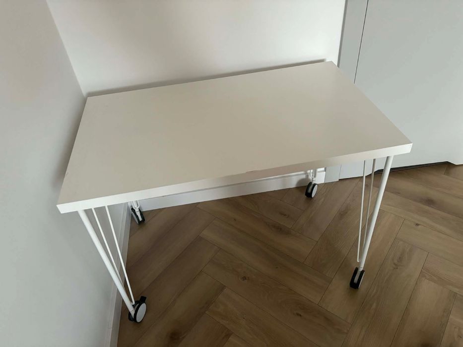 IKEA stół mobilny biurko na kółkach 100 x 60 biały