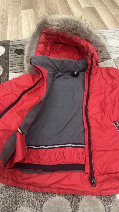 Комбінезон з натуральним мехом енота