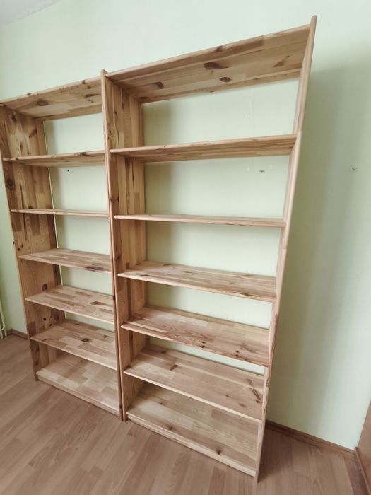 Regały drewniane sosnowe 2 sztuki, biblioteczka