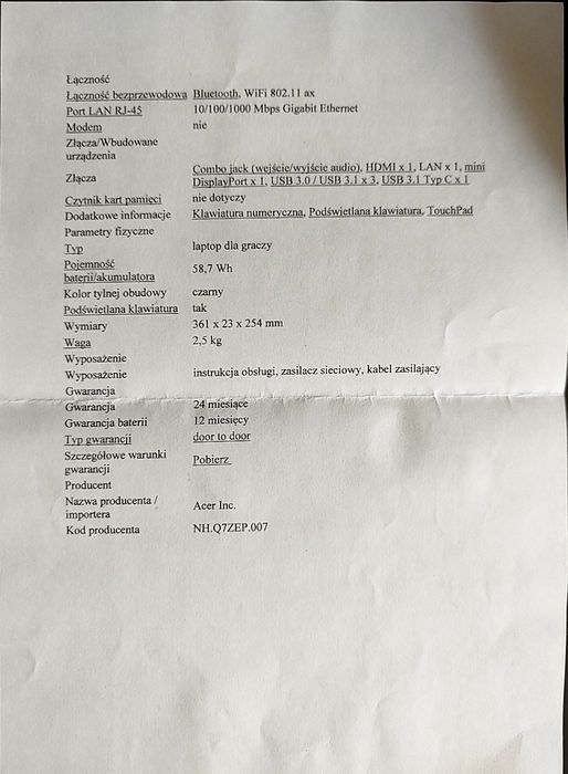 Laptop Acer Predator Helios 300 PH315-53-79LY