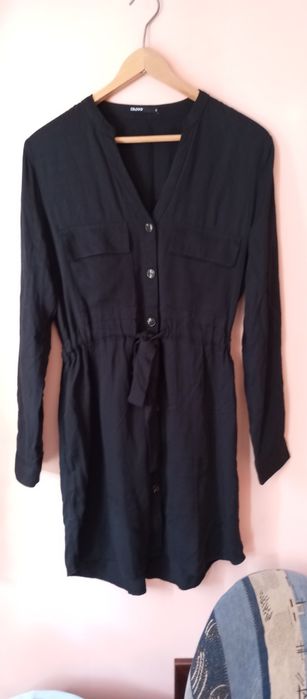Czarna sukienka koszulowa s/m Cropp