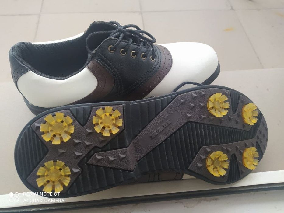 Туфли для гольфа NWT RAM Mens 7 Leather Classic