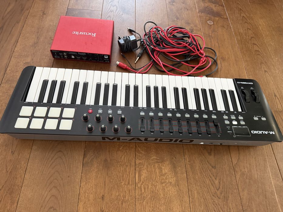Karta Focusrite + kontroler midi Oxygen 49
