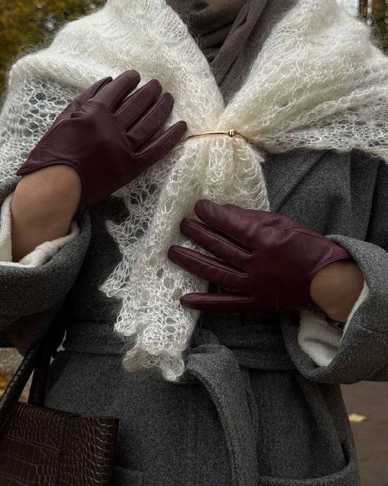 Пухова хустка, шалик, палантин, шарф косинка з шовком преміум якості