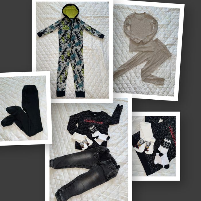 Пакет теплых вещей утепленные джинсы, слип,термо белье,комбинезон