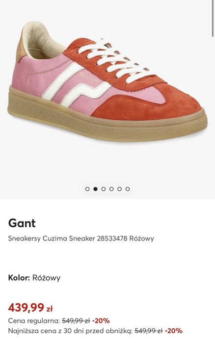 Sneakersy Gant półbuty skóra
