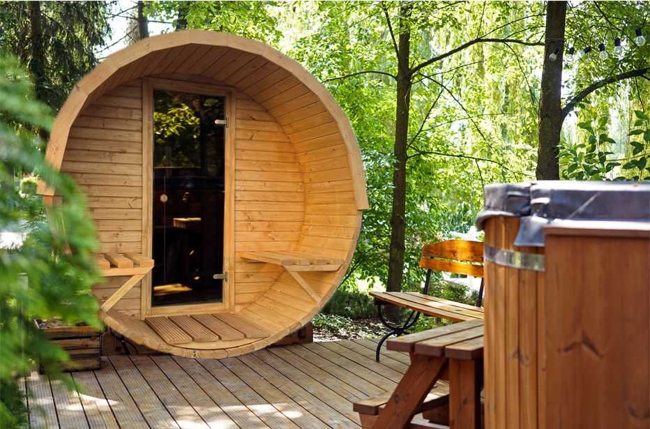 Sauna Ogrodowa Beczka Ruska Bania 2m Dowolna Konfiguracja Cenowa