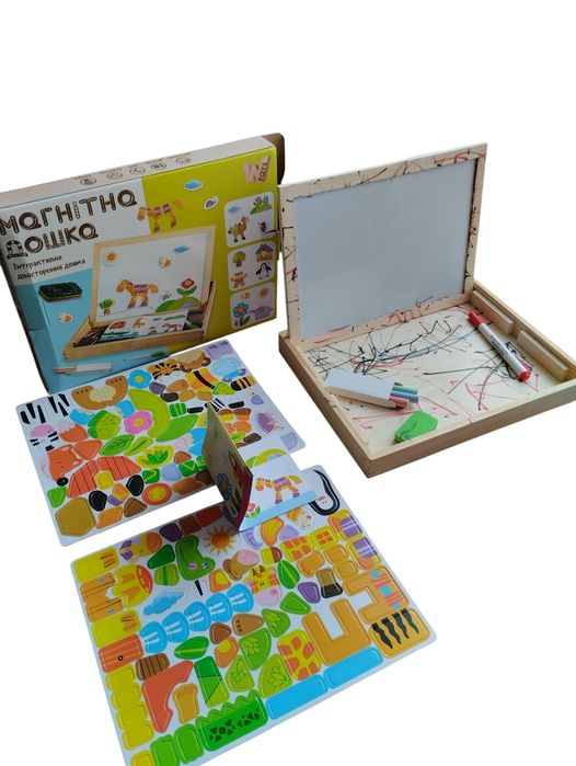 Срочно Двухсторонняя доска для рисовани,Магнитная доска с магнитами WT