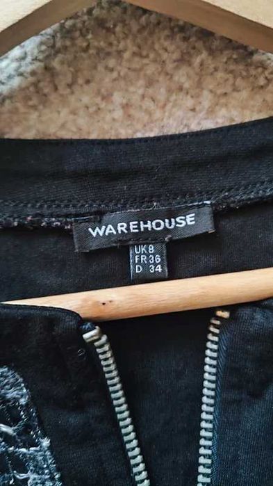 Kardigan katana kurteczka czarno Biała Warehouse 36