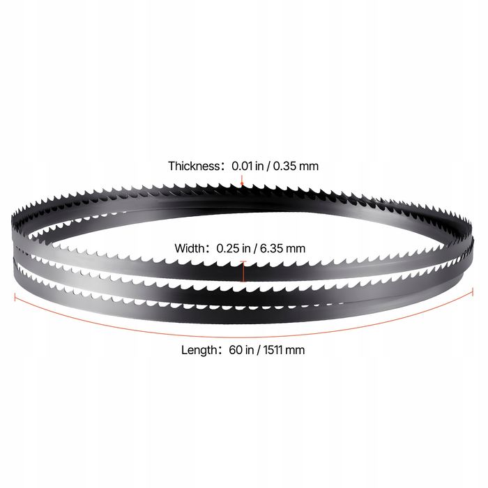 VEVOR mocny brzeszczot taśmowy 1511X6 5X0 35 mm 6 tpi hartowany ostry