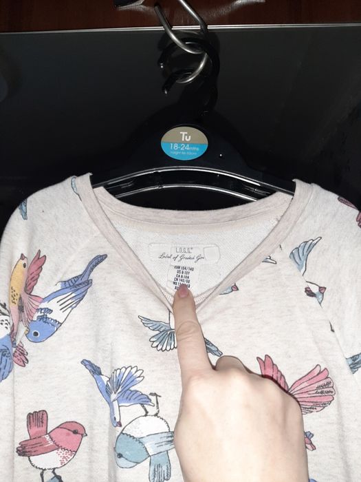 Плаття для дівчинки тепле з пташками LOGG