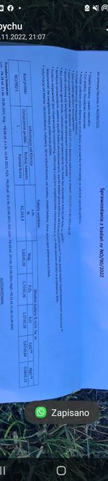 Pomiot kurzy bez słomy, analiza składu, transport