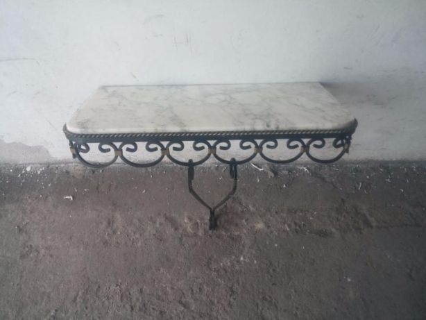 lustro ANTYK z podwieszaną konsolą marmurową Unikat!