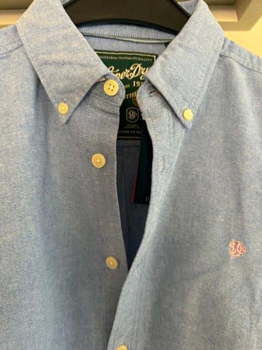 Koszula na krótki rękaw niebieska M - Superdry&Co