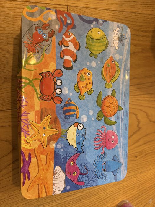 Gra magnetyczna łowienie rybek drewniana
