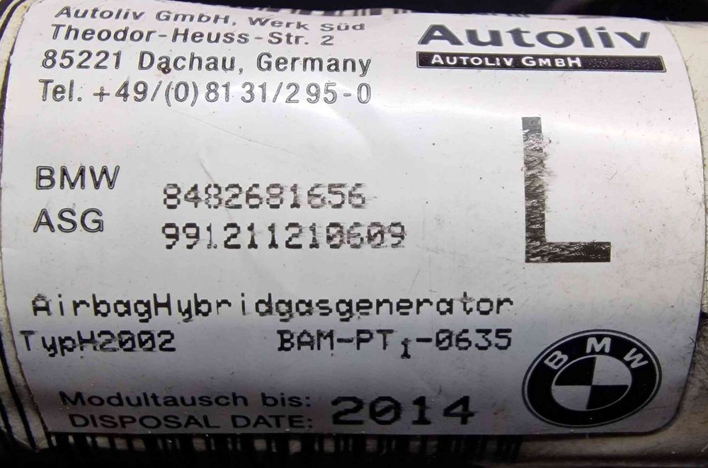 Airbag Cortina Esquerdo 8482681656 - BMW 3
