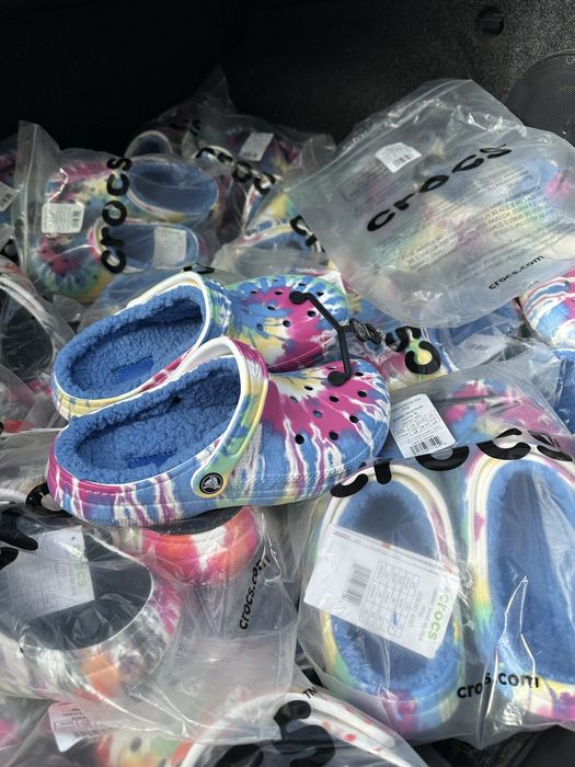 Утепленные Crocs Classic Lined Tye Dye Clog
