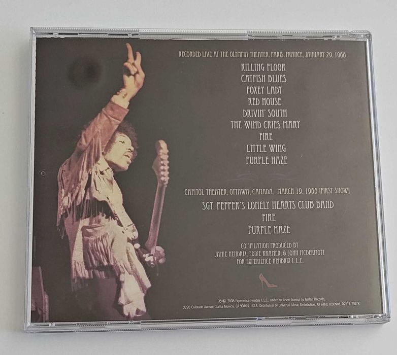 Jimi Hendrix Live In Paris/Ottawa 1968 CD DAGGER RECORDS