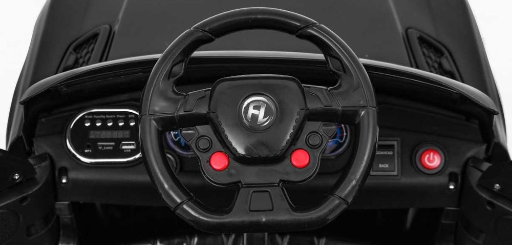 Auto autko Pojazd Start Run Czarny samochód na akumulator elektryczny