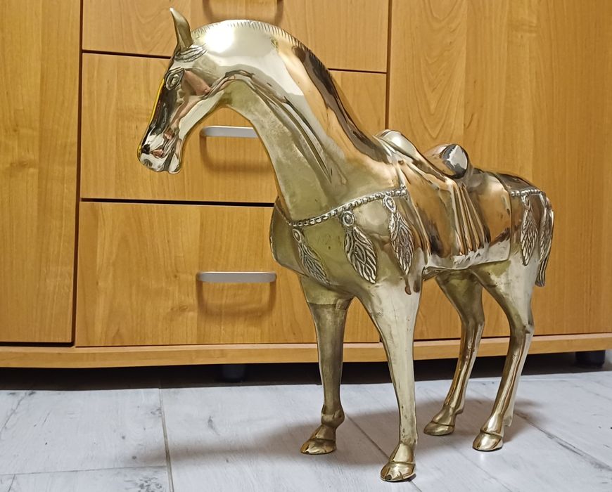 Koń mosiądz figurka rzeźba 6 kg