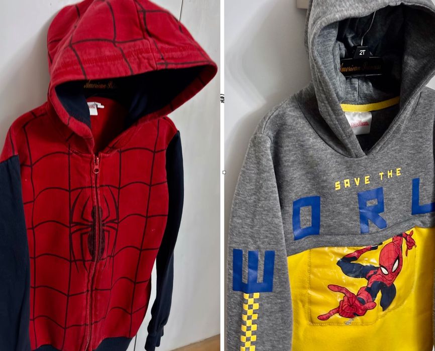 2 bluzy, SPIDERMAN, Marvel 122 128