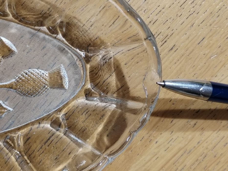 Szklane półmiski śledziówki "OSTY" HSG Ząbkowice Vintage