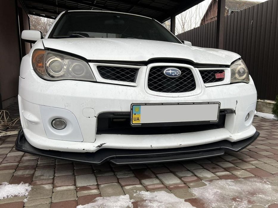 Subaru Impreza 2000-2007 рр. Передня лип накладка Niken Black (ABS)