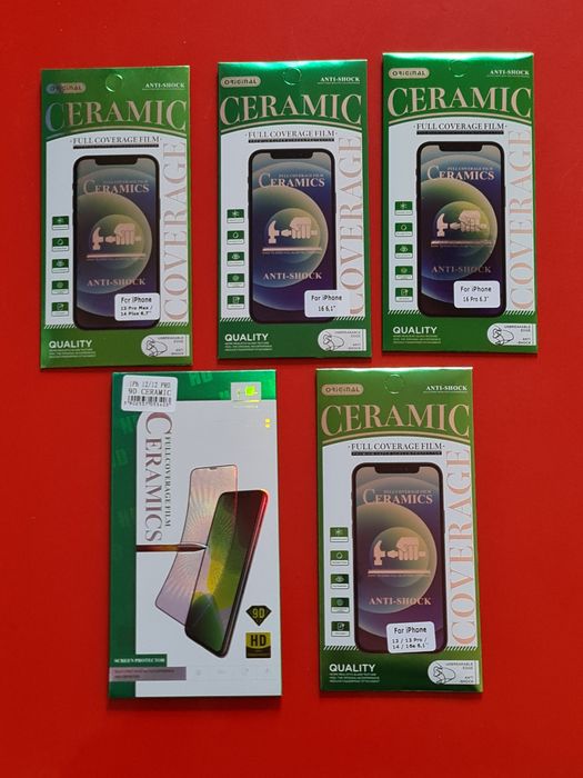 Szkło hartowane 9D iPhone: 12,13/13 pro/14,plus,pro max, 16,16 pro, 17