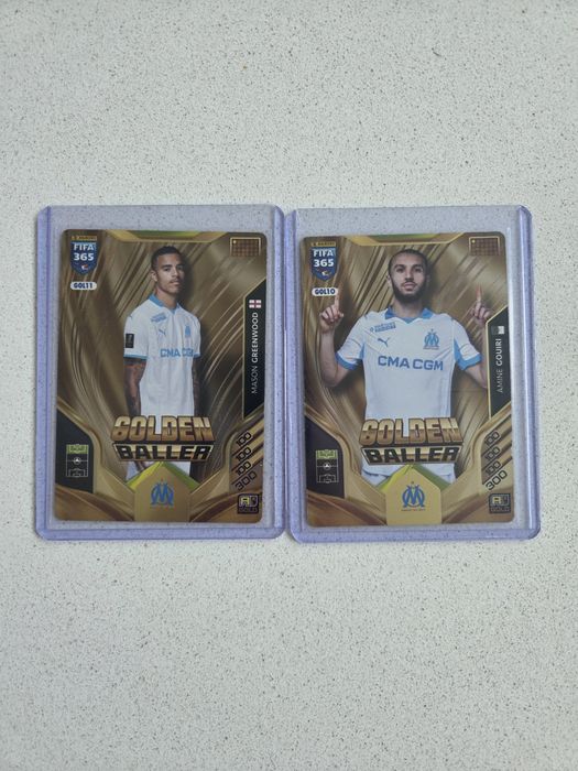 Dwie karty Golden Baller GOL10 i GOL11 Panini Fifa 365 Adrenalyn XL 2026