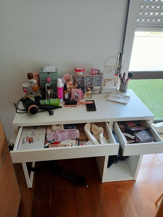 Secretaria Branca Ikea + Espelho