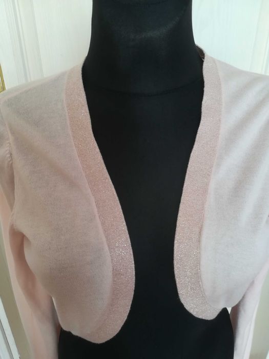 Bolerko sweterek pudrowy róż r. 36/38 Camaieu