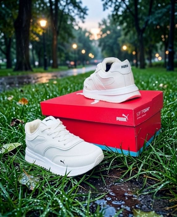 Жіночі кросівки Puma/натуральна шкіра/бежеві кросівки пума