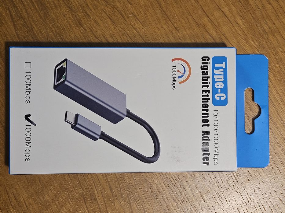 Adapter przejściówka USB-C na Ethernet RJ45 1000Mb/s