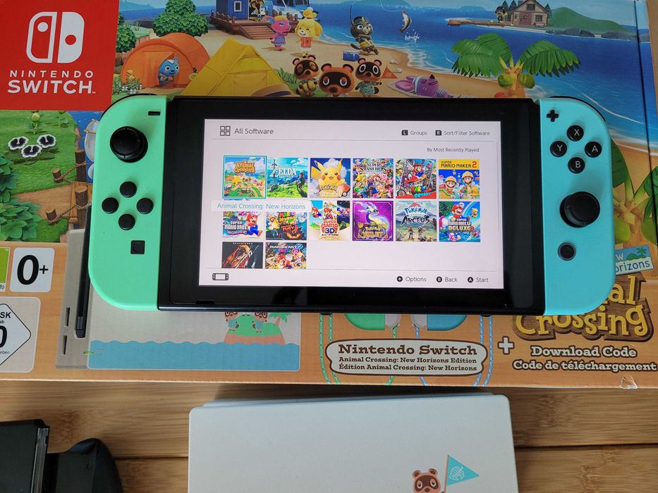 Konsola Nintendo Switch Limitowana Animal Crossing CFW + 128gb Gry
