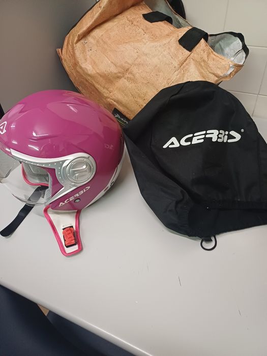 Capacete senhora acerbis com saco para arrumar