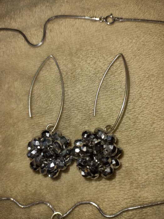 Piękny srebrny zestaw