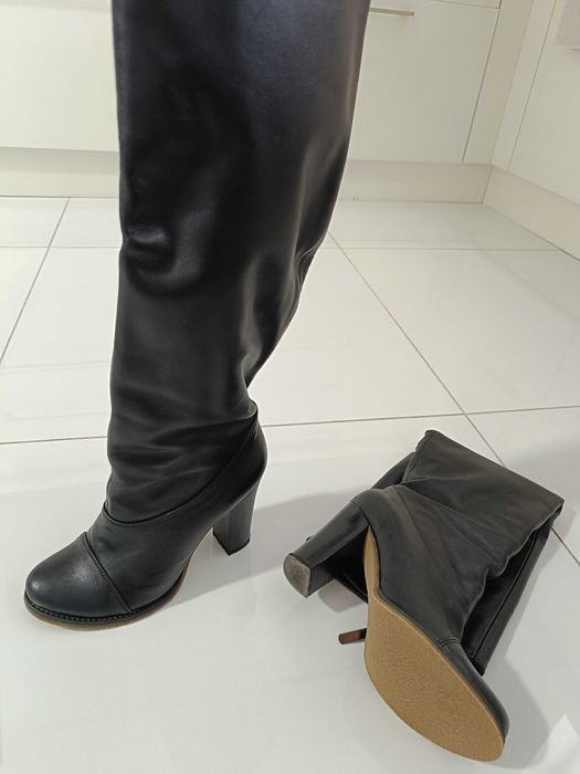 Ботфорти чоботи шкіряні