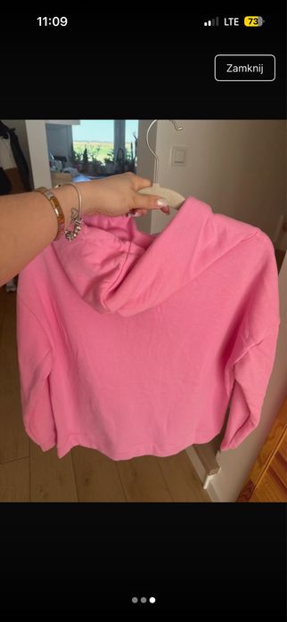 Bluza rozowa z kapturem