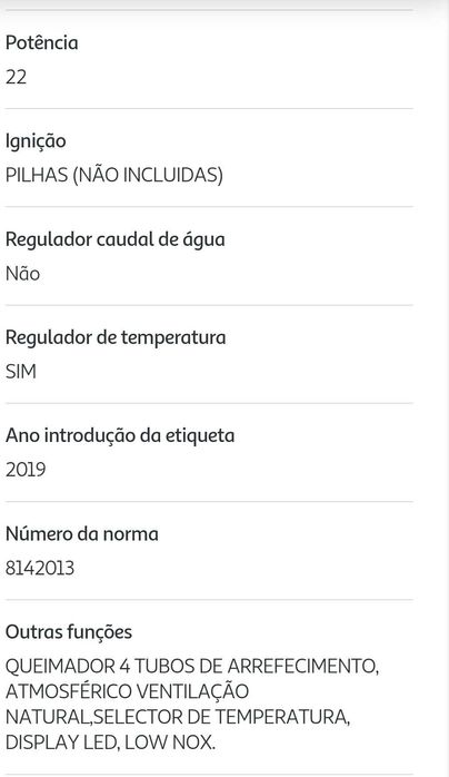 Esquentador Consul como Novo