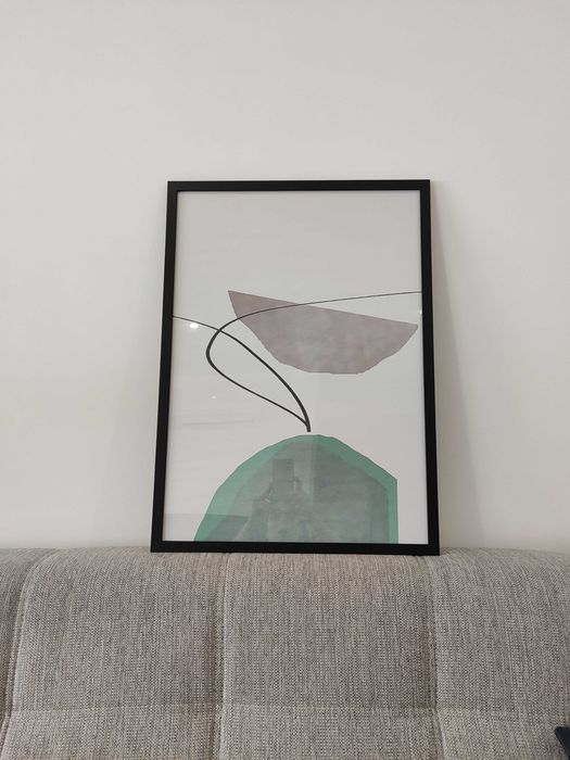 Tela com moldura de pintura abstrara