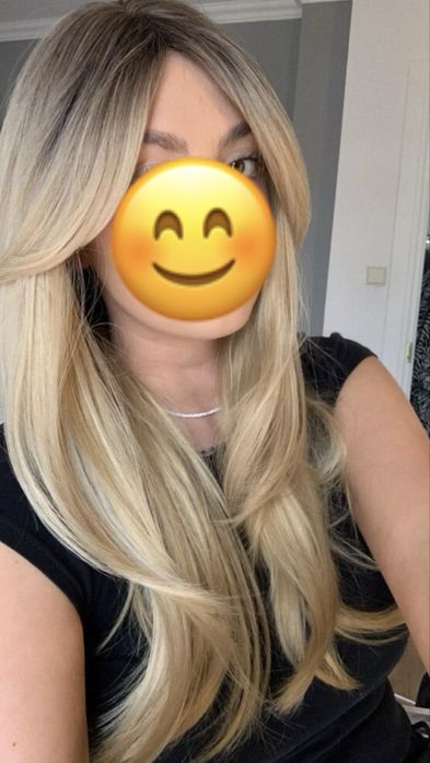 Peruka blond ombre