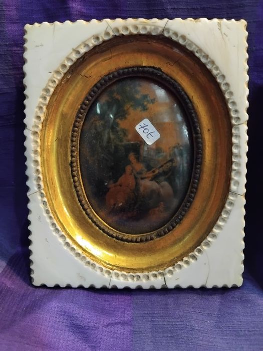 Duas miniaturas antigas com pinturas