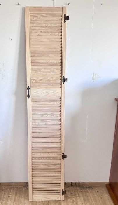 Drzwi sosnowe ażurowe wraz z okuciami 1 szt, drewno sosnowe 200x40 cm