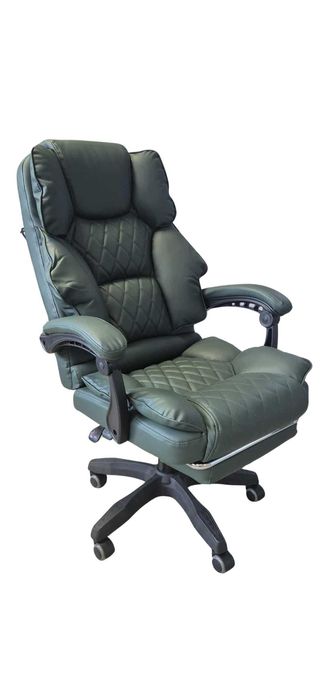 Fotel Obrotowy PREMIUM dla szefa Biurowy Gabinetowy z podnóżkiem