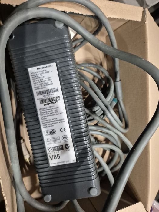 Zasilacz + component Xbox 360 kabel