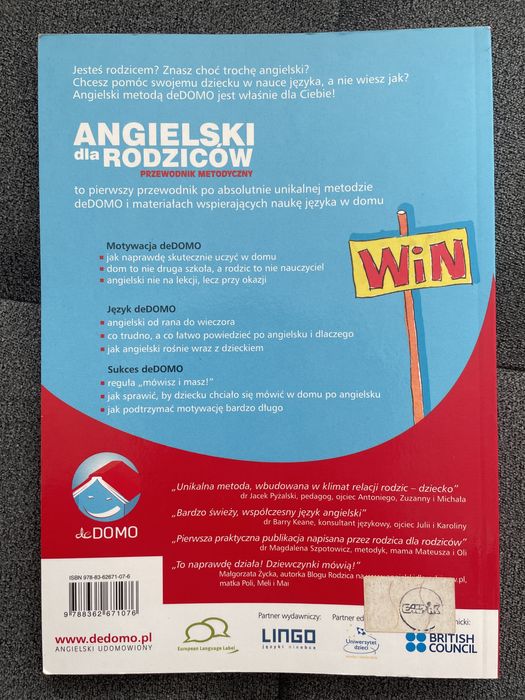 „Angielski dla rodziców” deDOMO podręcznik/przewodnik