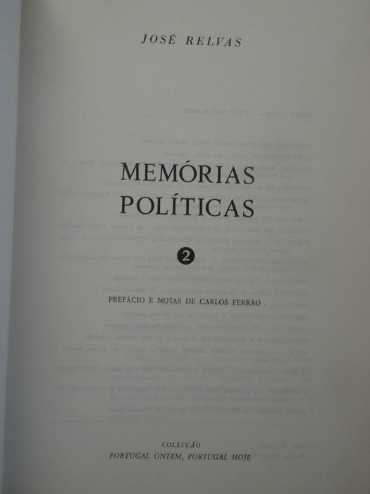 Memórias Politicas de José Relvas - 2 Volumes